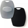 Gray and black seat cushion on a white background