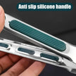Close-up of a phone case with anti-slip silicone handle and text 'Anti slip silicone handle'.