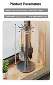 Spatula rack with dimensions and product details on a neutral background