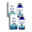 Water dechlorinator bottles and packaging on a white background