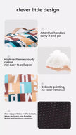 Product features with images and text on a white background
