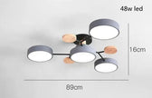 ثريا سقف حديثة متعددة الرؤوس – LED 3 درجات حرارة، 4 أو 5 رؤوس