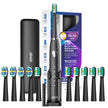 SEAGO electric toothbrush set with multiple brush heads and packaging on a white background