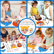Children engaging with educational Emotion Expression Board) in various settings.