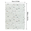 White quilt with star pattern and measurements on a white background