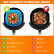 Reusable food container with disposable option comparison on an orange background