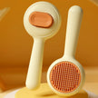 Two grooming tools with orange and beige design on a yellow background