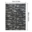 Rug with stone pattern and measurements on a white background