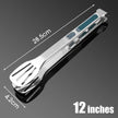 Metallic kitchen utensil with measurements on a dark background