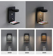 مصباح جداري LED Art Deco مع منفذ USB للشحن ومفتاح لمس – أسود وأبيض