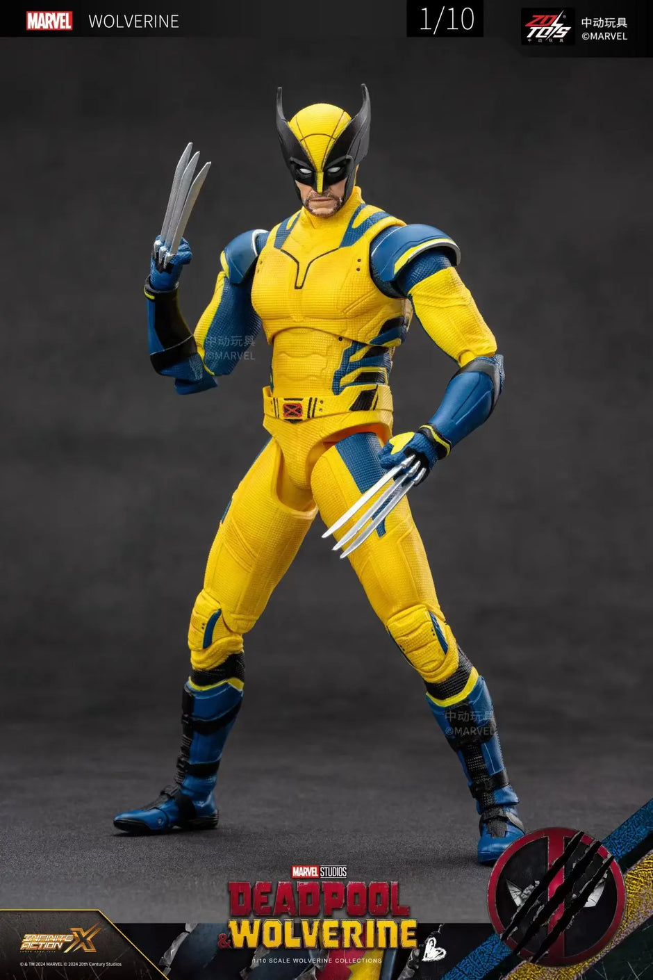 تمثال Deadpool & Wolverine – 18cm PVC قابل للتجميع | ZD Toys سلسلة Super War