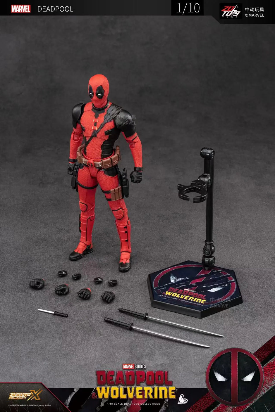 تمثال Deadpool & Wolverine – 18cm PVC قابل للتجميع | ZD Toys سلسلة Super War