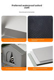 Prefered waterproof oxford cloth with text and product images.