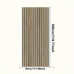 Rectangular mat with striped pattern and dimensions on a white background