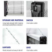 Product features including upgrade ABS material, switch, lanyard, and lock on a white background.