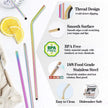 Colorful straws with a BPA-free label on a white background