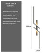 Wall-mounted light fixture with dimensions and specifications on a gray background
