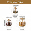 Glass jars with wooden spoons and tea bags, showing measurements and volume capacities.