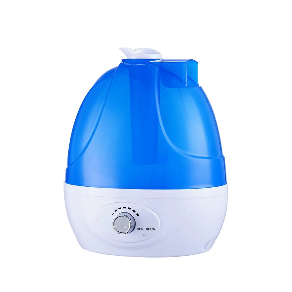 Blue and white humidifier on a white background