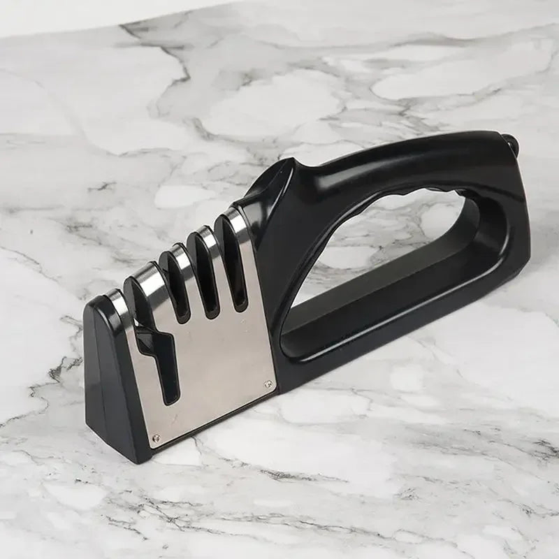 Knife sharpener on a marble surface
