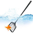 Fish net with a goldfish on a water background