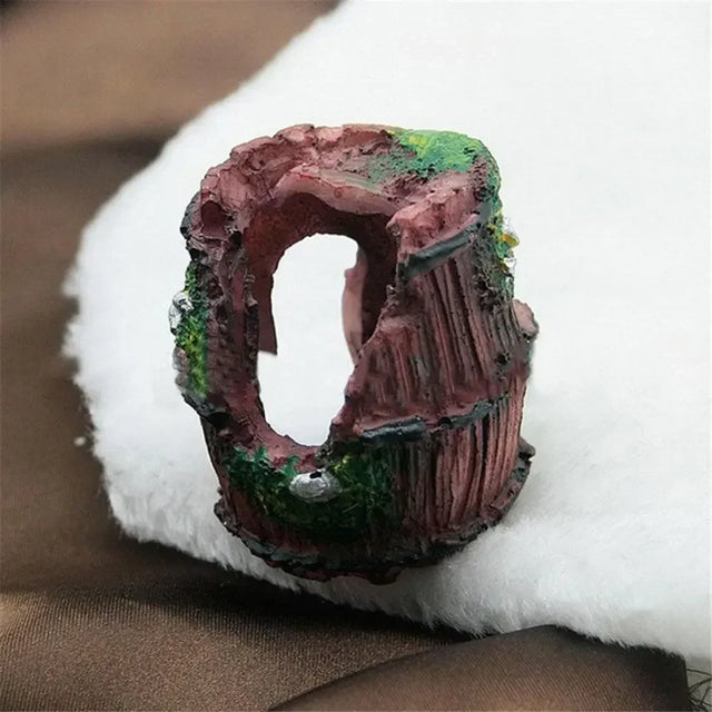 Resin Antique Barrel Aquarium Ornament – Fish Tank Landscaping Decoration
