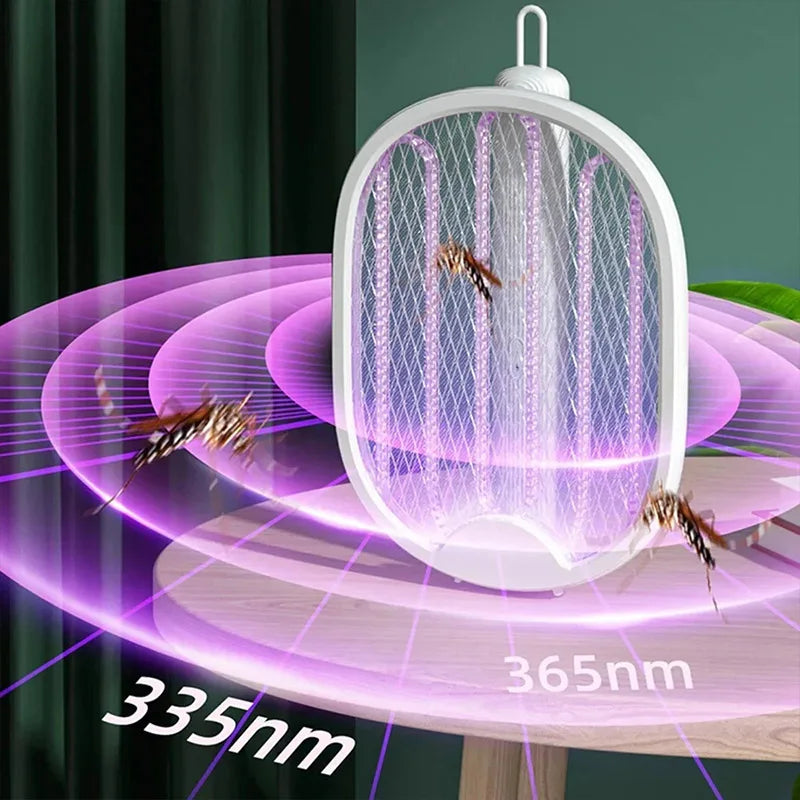White light bulb with a purple glow on a green background, showing UV radiation with '365nm' text.