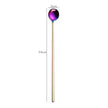 Multicolored spoon with measurements on a white background