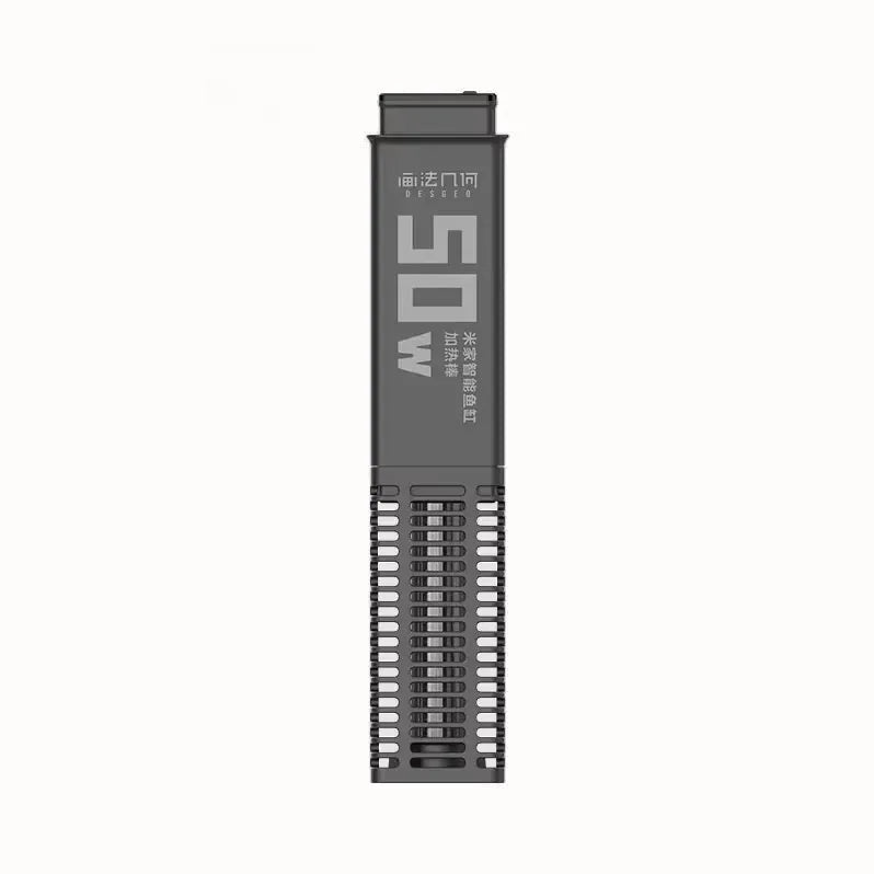 Black electronic component with text on a white background