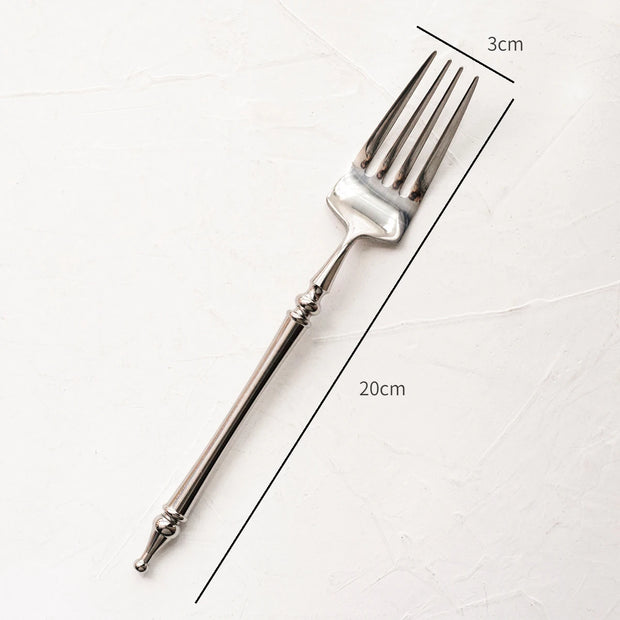 304 Stainless Steel Vintage French Cutlery – Retro Fork & Spoon Set