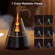 Realistic flame light with 7 color options displayed on a dark background