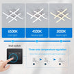 Lighting control panel with three color temperature options and a wall switch.