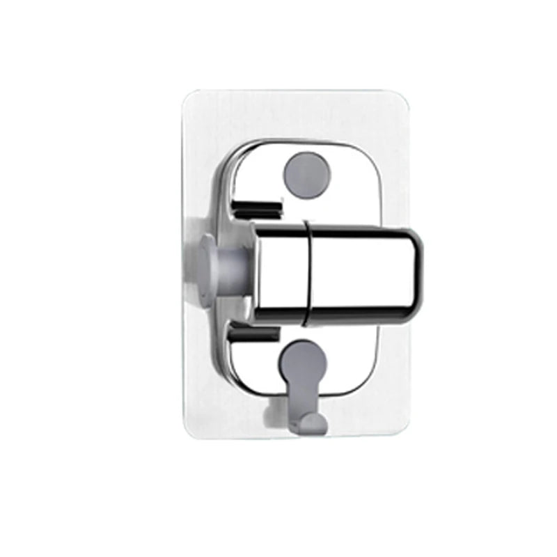 Chrome door handle on a white background