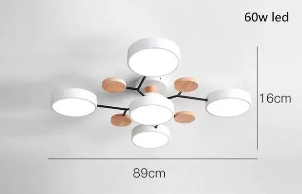 ثريا سقف حديثة متعددة الرؤوس – LED 3 درجات حرارة، 4 أو 5 رؤوس