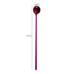 Red spoon with measurements on a white background