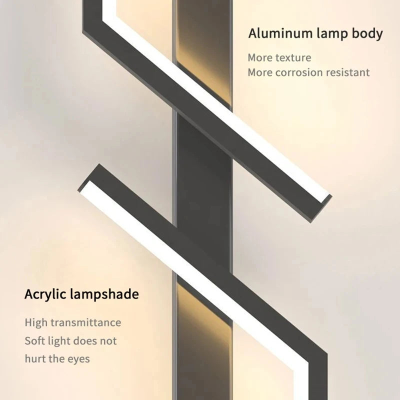 Light fixture with aluminum lamp body and acrylic lampshade on a beige background