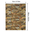 Rug with stone pattern and measurements on a white background