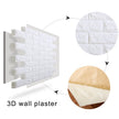 3D wall plaster panels with close-up details on a white background