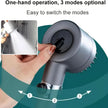 Handheld device with a switch for one-handed operation and three modes on a green background.