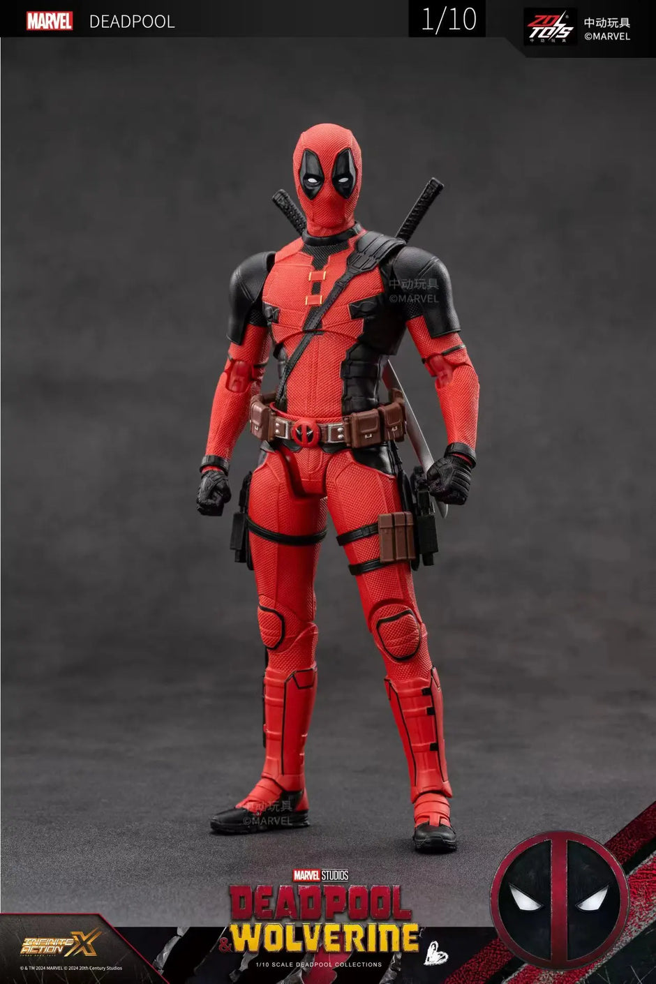 تمثال Deadpool & Wolverine – 18cm PVC قابل للتجميع | ZD Toys سلسلة Super War