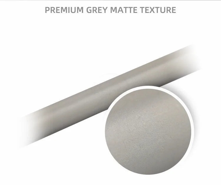 Premium grey matte texture with a close-up of the material on a white background.