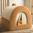 Pet bed with a fluffy texture in a cozy indoor setting