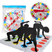 Twister game set with spinner, mat, and packaging on a white background