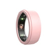 Pink smart ring on a white background
